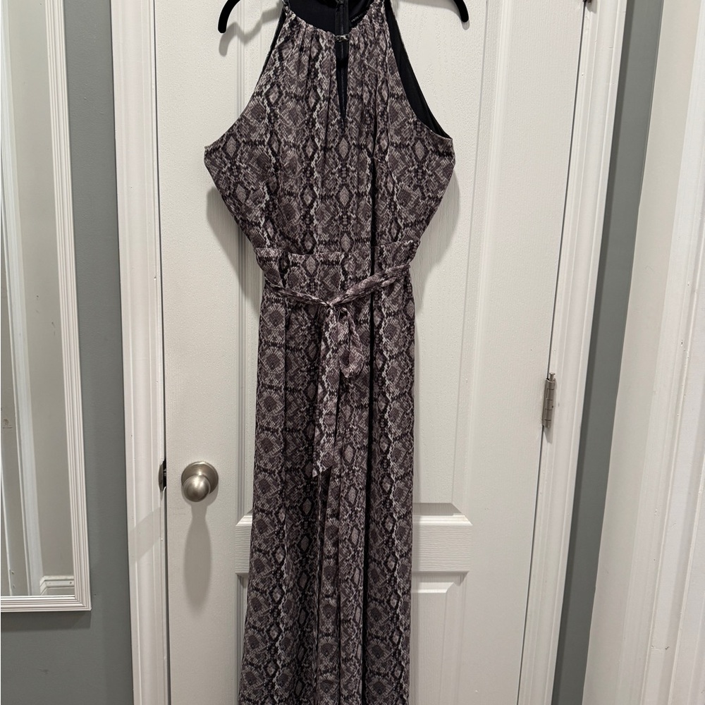 White House Black Market Snake Print Maxi Dress